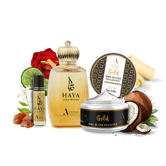 Haya Gold Intense & kahir felicity bundle - Floral amber fragrances