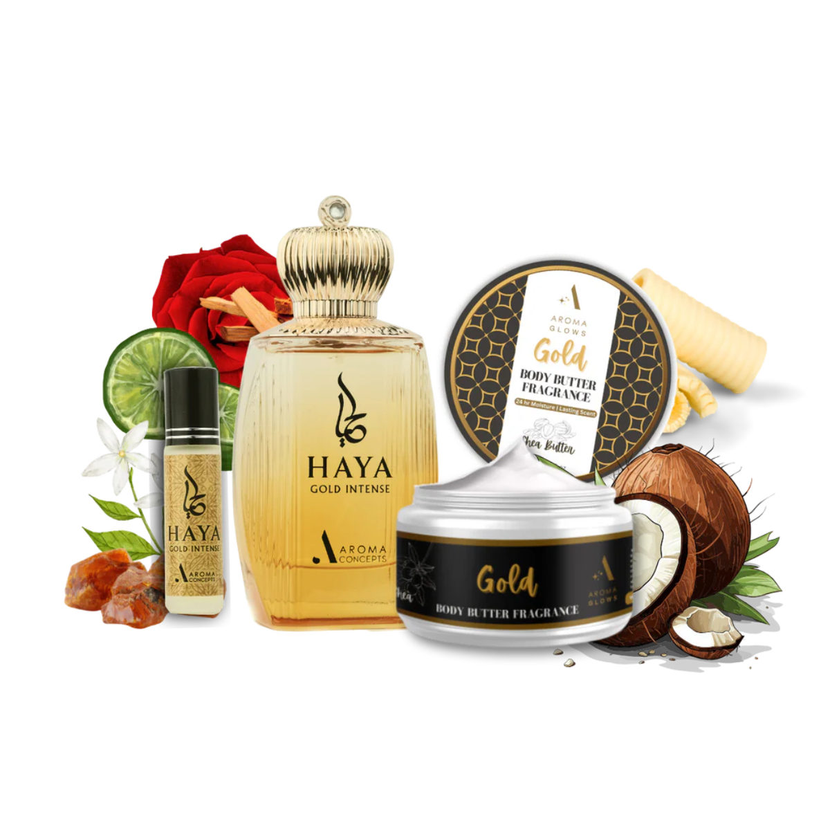 Bundle Haya Gold Intense & Gold Body Butter