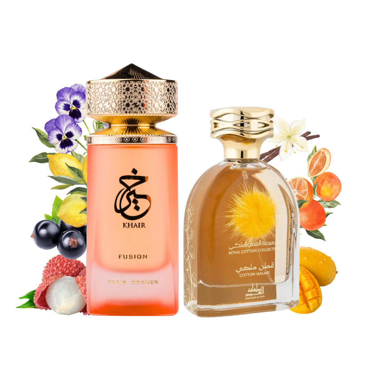 Bundle Khair Fusion Lyche & Cotton Wardi Lattafa