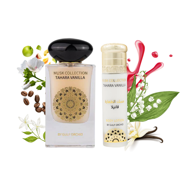 Buy Tahara Vanilla body lotion and musk collection EDP – Aroma