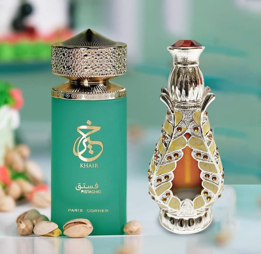 Pistachio Khair EDP & Nasma Oil Set