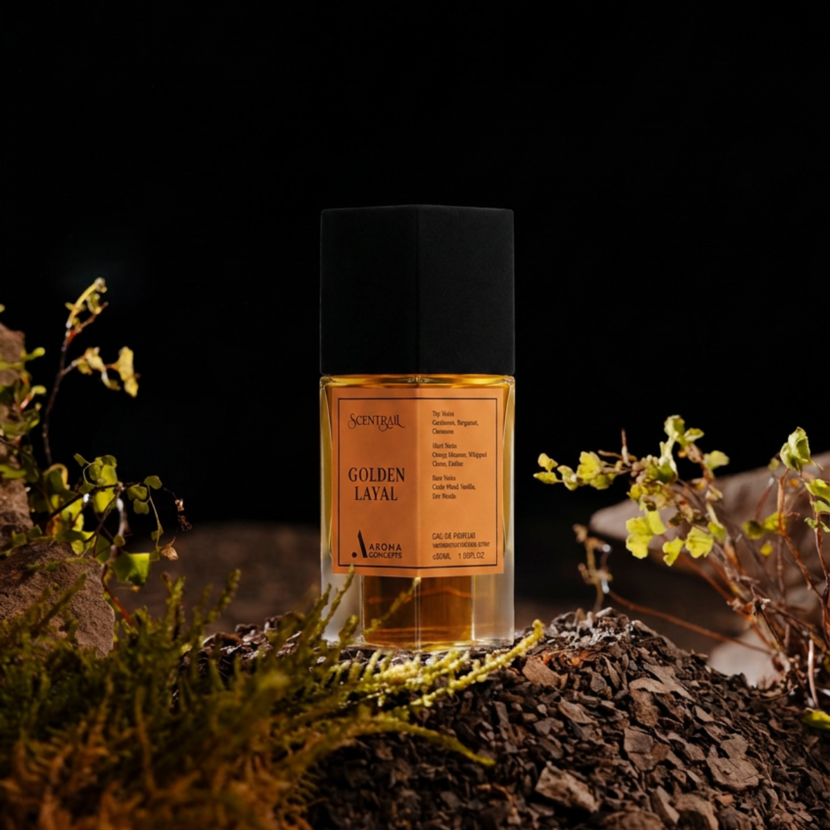 perfume set of scentrail - suede trace, golden layal, urban pulse