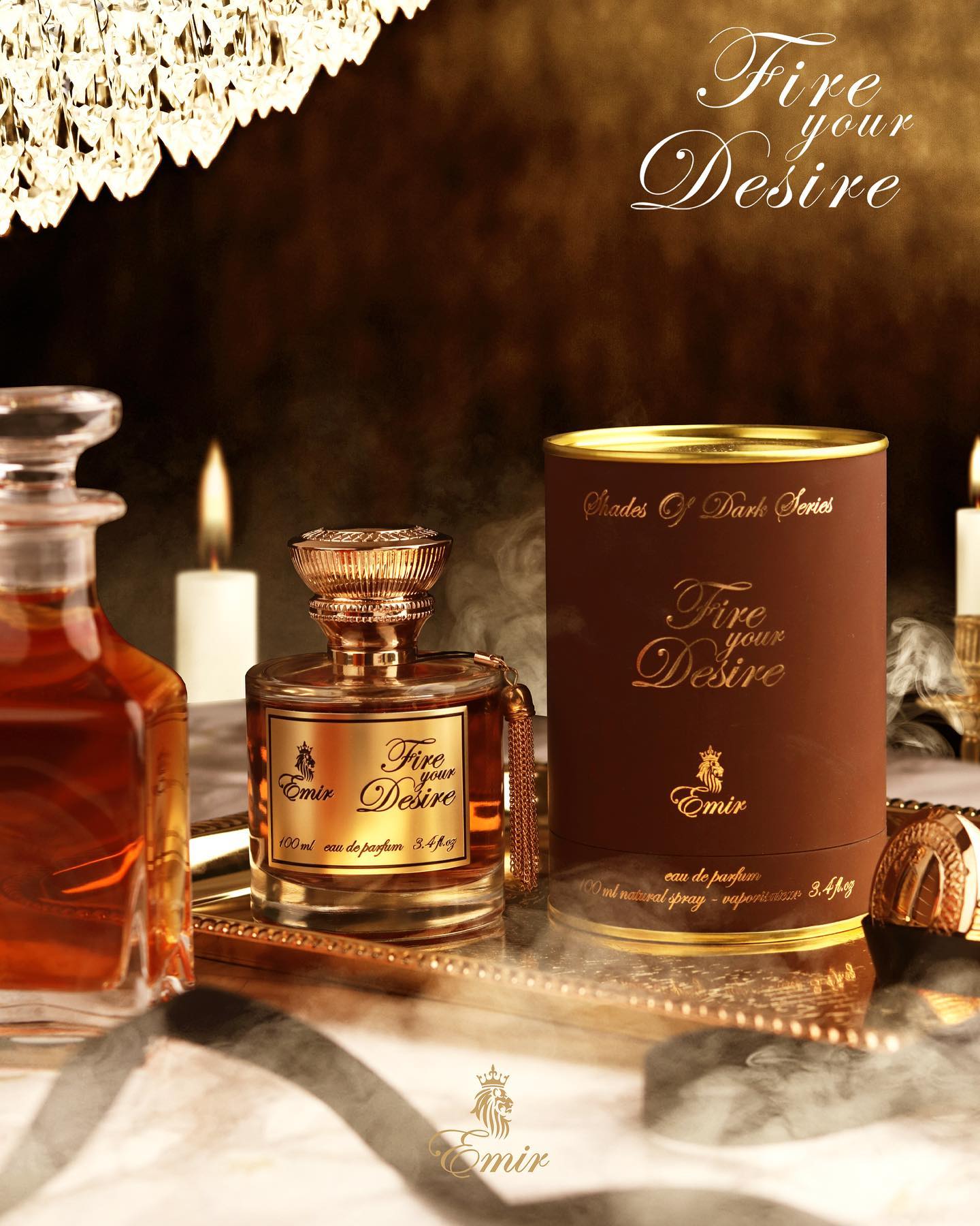 FIRE YOUR DESIRE EMIR - Strong Boozy fragrance